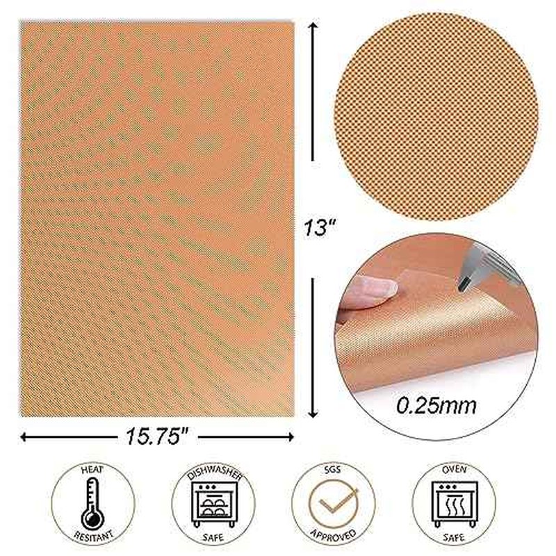 UBeesize Copper Grill Mats for Outdoor Grill ? 6 Pack Heavy-Duty, Non-Stick BBQ Grilling Mat & Baking Mats, Reusable, Easy-Clean for Gas, Charcoal, Electric Grills (15.75 x 13 Inch)