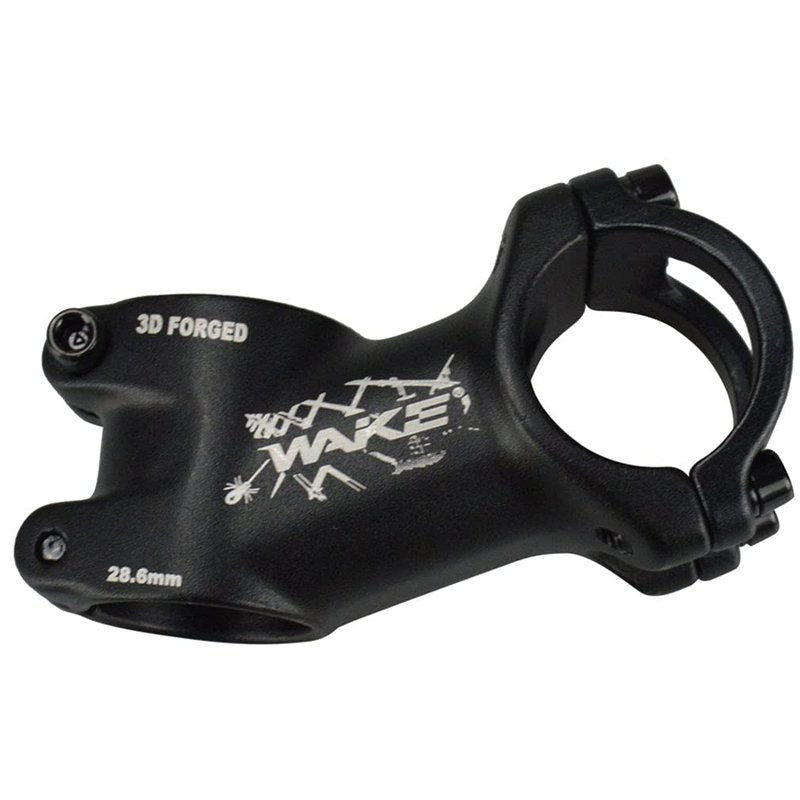 Stem 31.8 Stem 60mm 25 Degree Wake Mountain Bike Stem Short Handlebar Stem for Most Bicycle, Road Bike, MTN, BMX, Fixie Gear, Cycling (Aluminum Alloy, Black)
