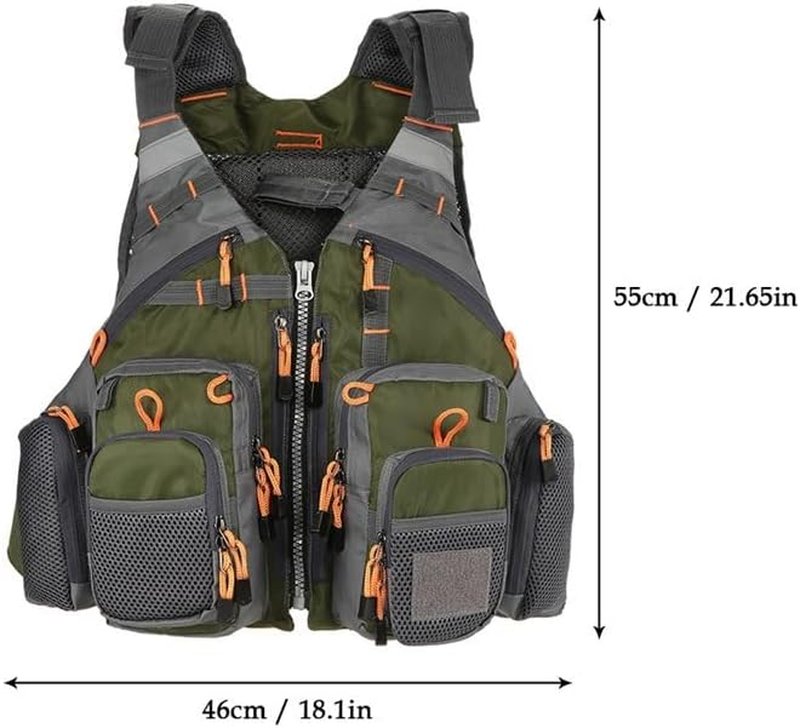 Multifunctional Kayak Life Jackets for Adults - Breathable, Portable Design with Multi-Pockets for Fishing | Detachable Floating Material