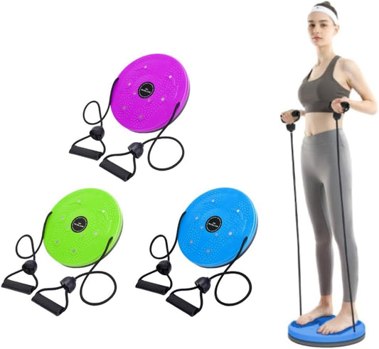 Tikhell Twister Board for Exercise,Body Shaping Waist Twisting Disc aist Slimming Balance Rotating Disc with Pull Rope, Waist Whisper Disc Exerciser