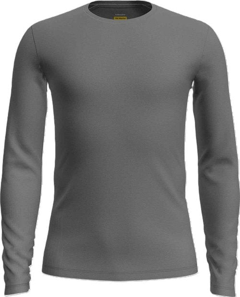 Icebreaker Men’s Merino Anatomica Long Sleeve Crewe T-Shirt - Jet Heather - X-Large
