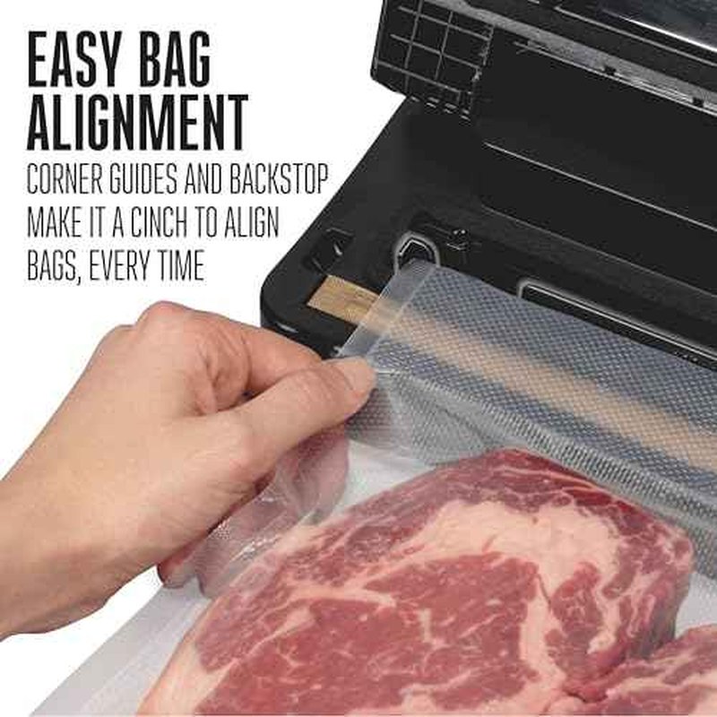 Weston Compact Food Vacuum Sealer Machine, Powerful 23¡± Hg Pump, For bags Up To 11¡± Wide, 100 Watts, Corner Guides for Easy Align, Intuitive Controls + Pulse Function, Black (65-2061-W)