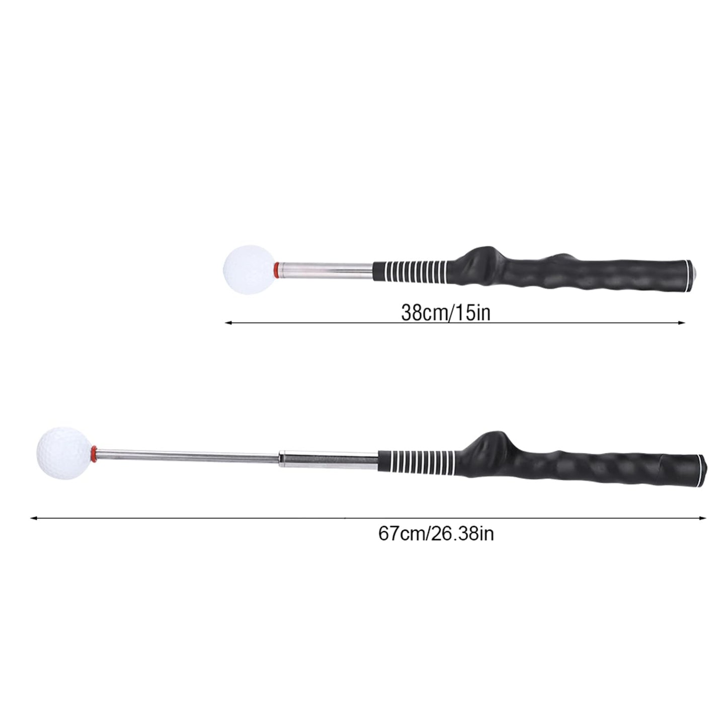 Retractable Golf Swing Training Aid, Swing Grip Trainer with Telescopic - Enhance Swing Control & Strength - for Beginners - Training Aid for Right & Left Handed Golfers