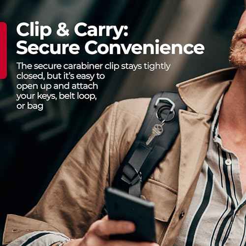 KeySmart Key Ring Clips - Round Carabiner Clip, Stainless Steel, Quick Release Keychain, Key Chain Hooks for Car Keys