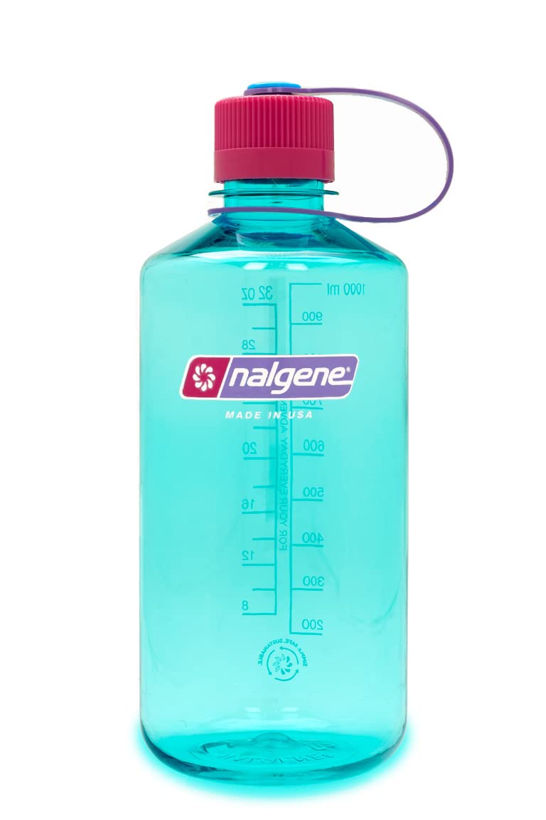 Nalgene Sustain Tritan BPA-Free Water Bottle Made with Material Derived from 50% Plastic Waste, 32 OZ, Narrow Mouth, Surfer