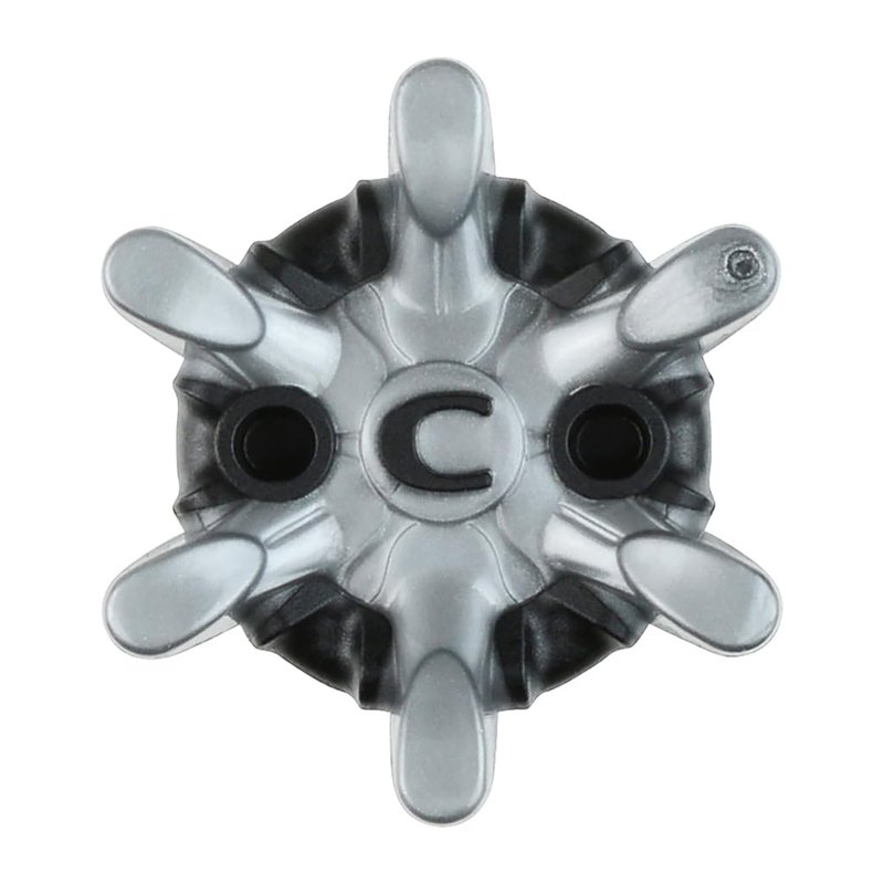 Champ Zarma Tour SLIM-Lok Golf Spikes Set of 18 Cleats, Black/Silver