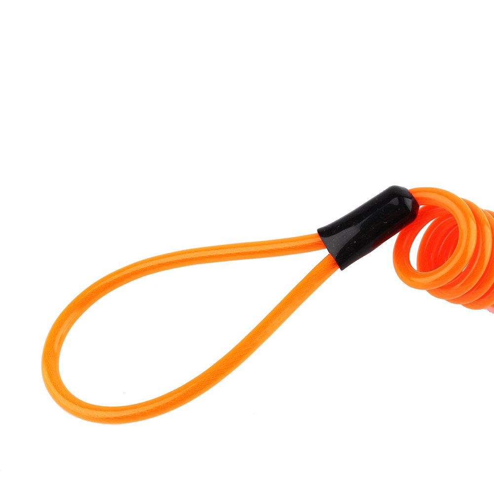 Motorcycle Reminder Cable, 1.2m Reminder Coil Cable Multipurpose Security Reminder Cable Tool for Scooter Motorcycle Bike Brake Disc