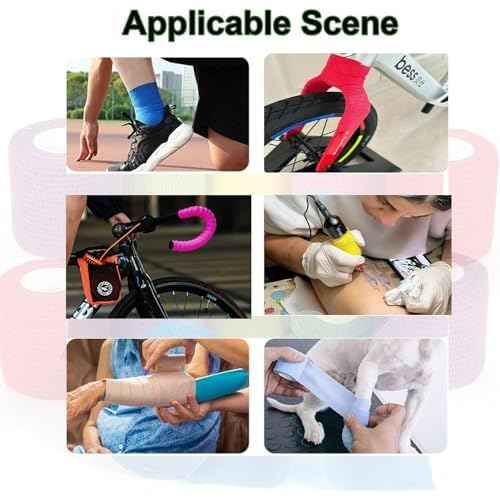 24 Pack Self Adhesive Bandage Wrap 2 Inch x 5 Yards Non-Woven Bandage,Vet Wrap Breathable Elastic Self-Adherent Tape for Stretch Athletic, Sports, Wrist, Ankle (Pets Too)(Mix)