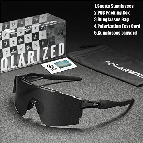 YUNBLL&KO Sports Sunglasses for Men Women, UV400 Polarized Baseball Fishing Running Cycling