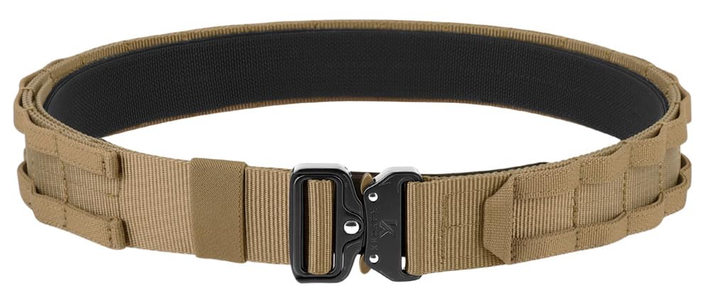 KRYDEX Quick Release Rigger MOLLE Belt 1.75 Inch Inner & Outer Tactical Heavy Duty Belt (CB, X-Large)