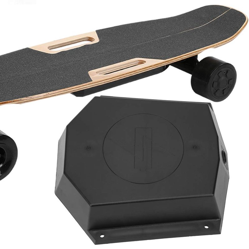 Alomejor Electric Skateboard Battery Case, Separate Design Longboard Battery Enclosure Scratch Plastic Built-in Port for Urban Commuters Daily City Travel