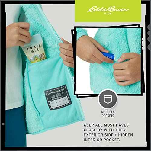 Eddie Bauer Kids' Zip Up - Kids' Full Zip Ultra Soft Sherpa Fleece Hoodie Sweatshirt for Boys and Girls (5-20)