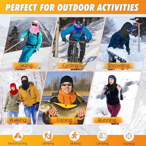 Fivali Winter Balaclava Ski Mask: Fleece Hood Hat Balaclava Face Mask Men Women Warm Face Cover for Cold Weather Gear