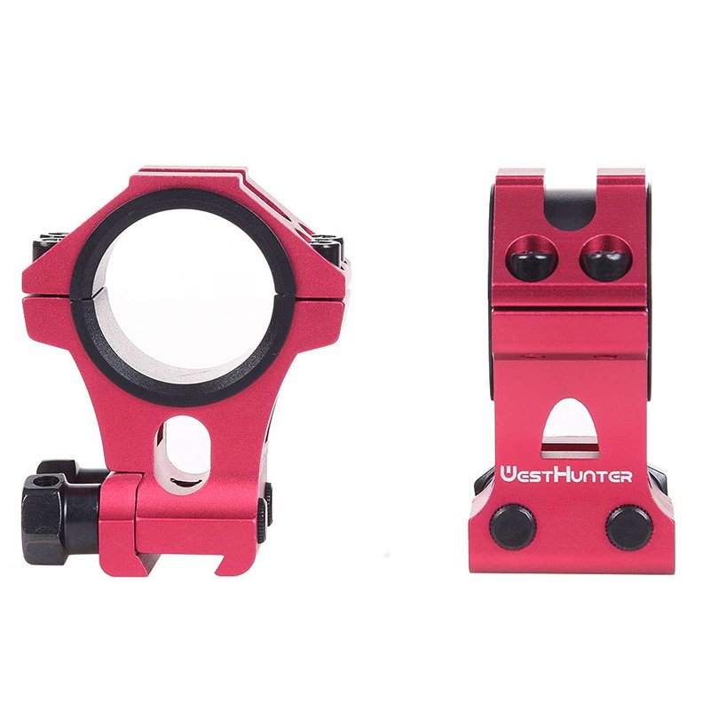 WestHunter Optics Dovetail Scope Rings, 1 Inch 30 mm Tactical Precision Scope Mount | 36 mm Center Height, Red