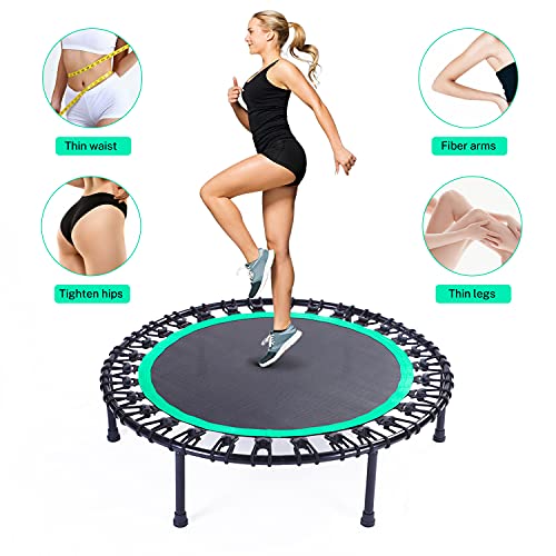 Rebounder Trampoline for Adults,40 inch Mini Trampoline, Bungee Rebounder Exercise Trampoline for Adults Fitness