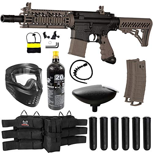 Maddog Tippmann TMC MAGFED Titanium HPA Paintball Gun Marker Starter Kit - Black