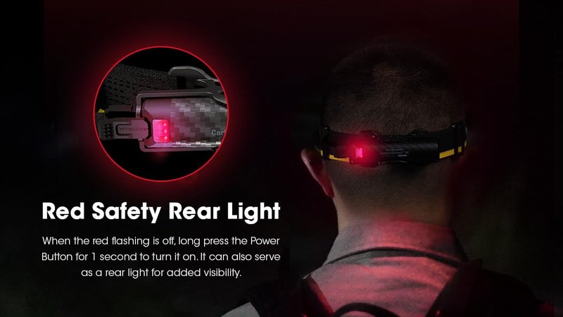 Nitecore Carbon Battery 6K Kit Headlamp Runtime Extender for NU40, NU43, NU45, NU50, and HC65 UHE Headlamps