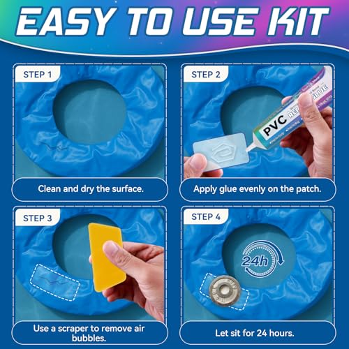 JOYAONE Transparent Air Mattress Patch Kit - Invisible Seam Repair, Waterproof PVC Glue