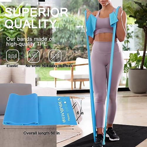 5 Pcs Professional Resistance Bands. Latex-Free, Elastic Band, Work Out Bands, Stretch Bands for Working Out Women or Men, Exercise Bands Set for Physical Therapy, Yoga, Pilates