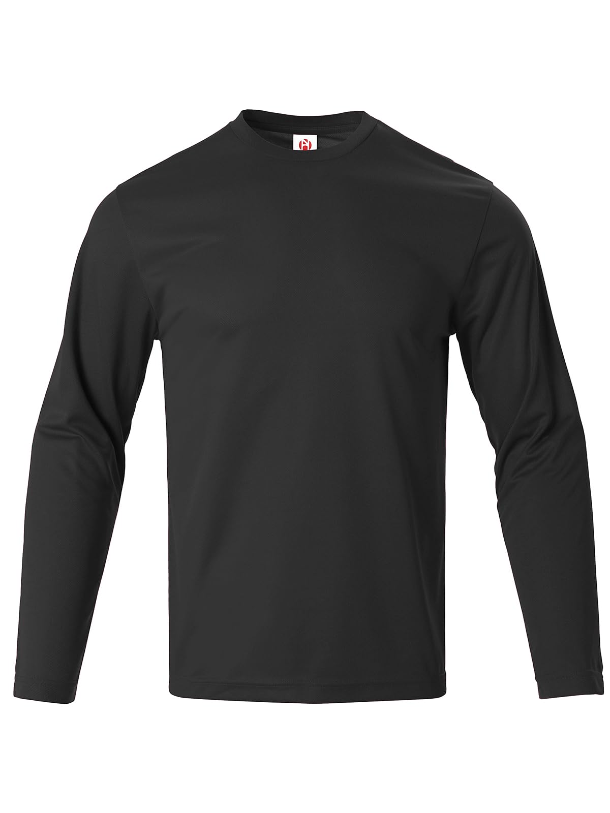 Facitisu 5 Pack Mens Long Sleeve T-Shirts Casual Crew Neck Tee Shirt Summer Soft Running Swimming Cycling Fishing Tops