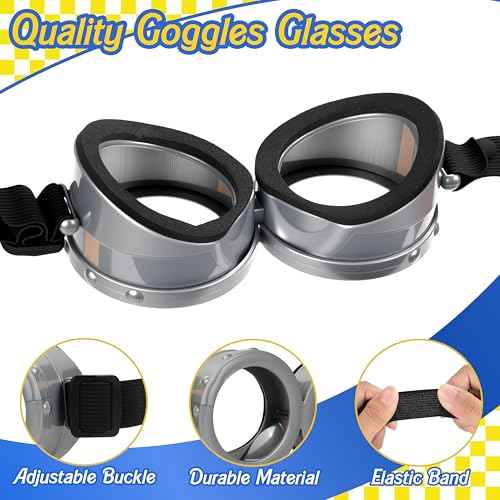 5 Pcs Halloween Yellow Costume Accessories for Adult, Yellow Beanie Hats, Goggles Glasses, Elastic Suspenders, Black Gloves for Halloween Dress Up Men Women Cosplay Party