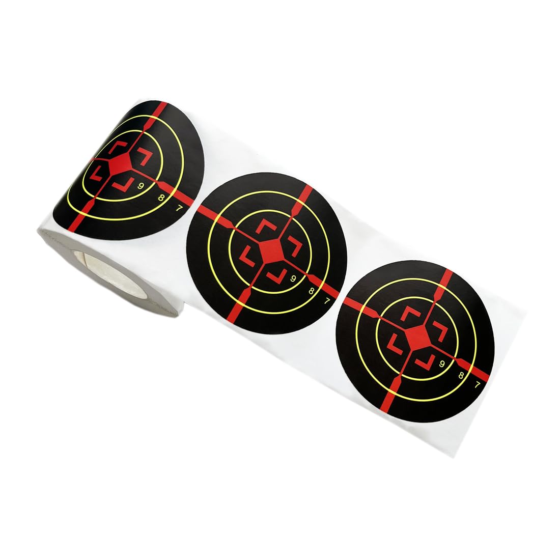 PISTEP Splatter Targets for Shooting 3 Inch Reactive Paper Target Stickers 250 Self Adhesive Target Roll for BB Gun, Pellet Gun, Airsoft, Rifle Indoor and Outdoor Shooting Range