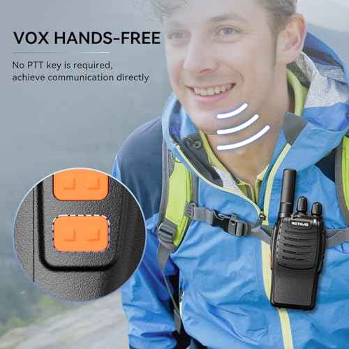 Retevis H-777 Walkie Talkies with Shoulder Mic,2 Way Radios Long Range,License-Free,LED Flashlight,Portable,Shock Resistant,for Family Outdoor Small Commercial (4 Pack)