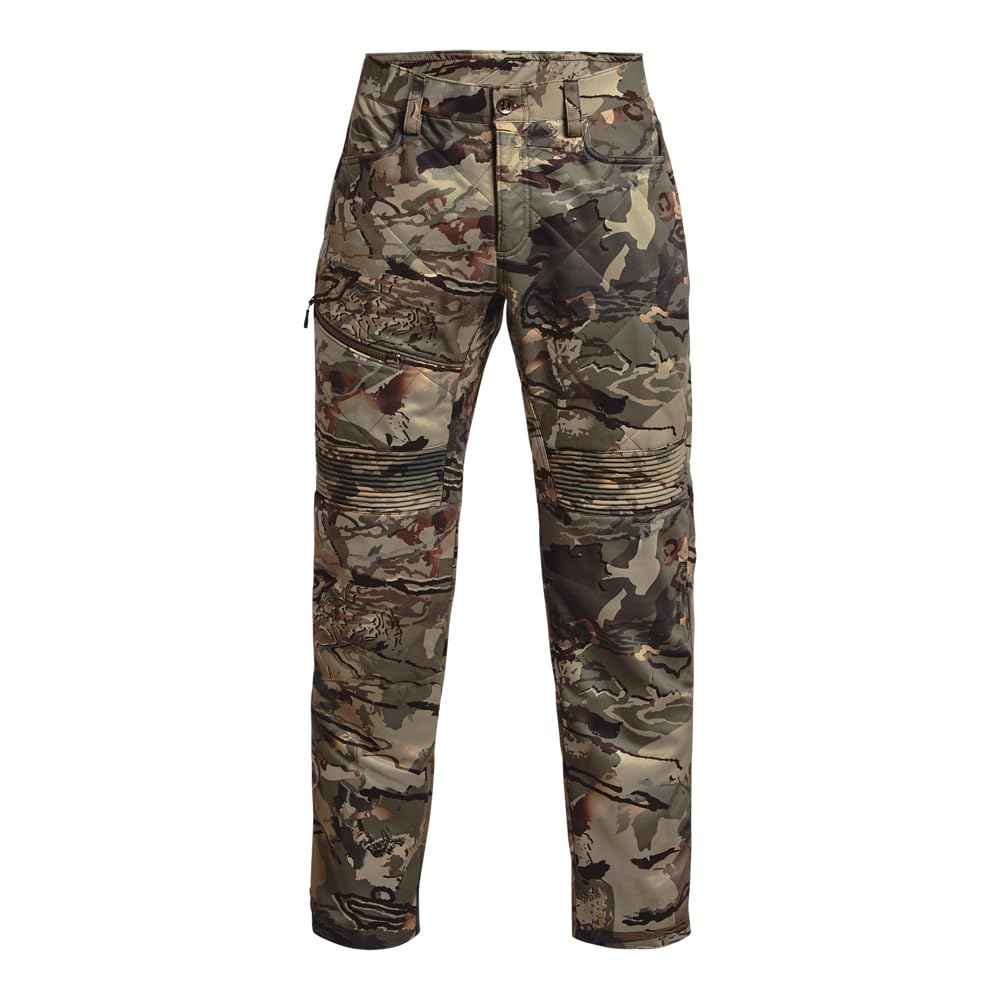 Under Armour Mens Brow Tine ColdGear Infrared Pants, Ua Forest 2.0 Camo (988)/Black, Small