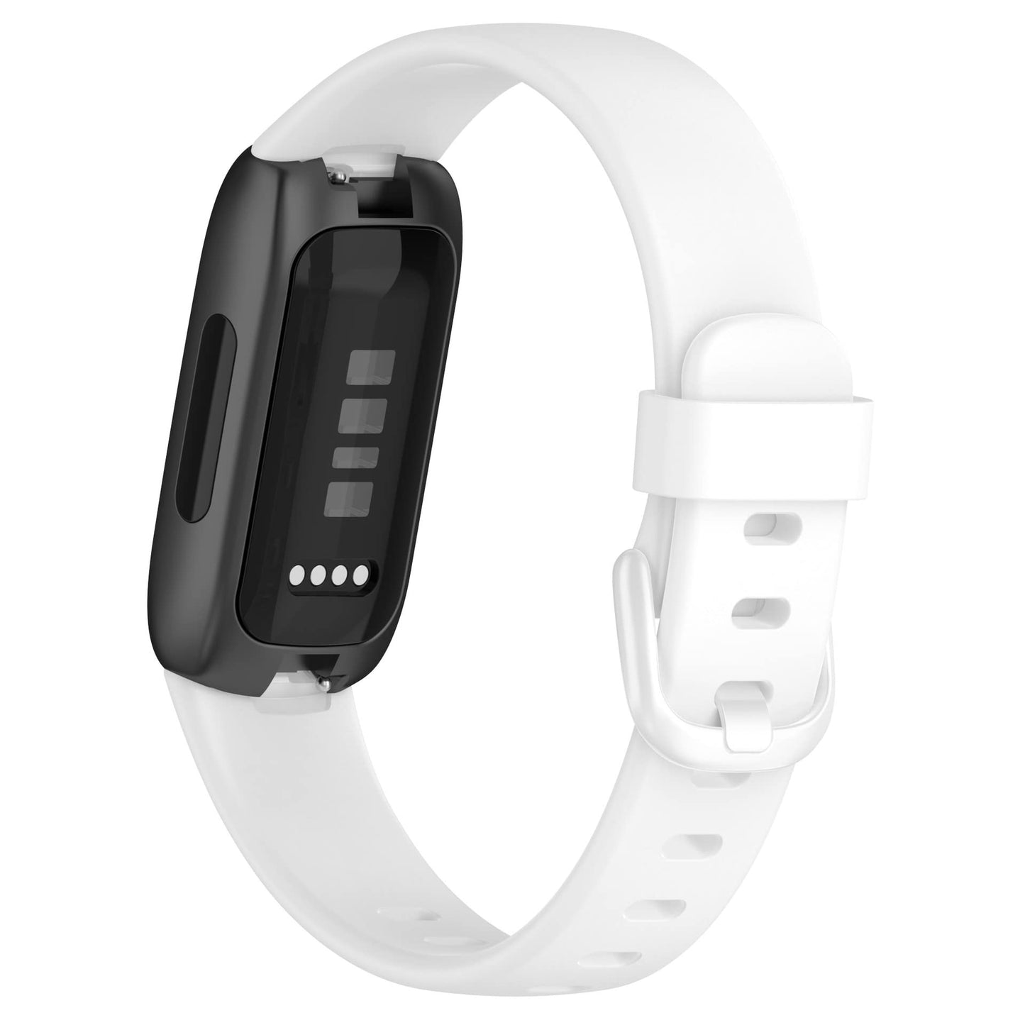 Inspire 3 Bands Compatible with Fitbit Inspire 3 Bands for Men Women, Soft Silicone Sport Wristband Strap Band Bracelets for Inspire 3 (Small:5.5"-7.1" Wrist, White)