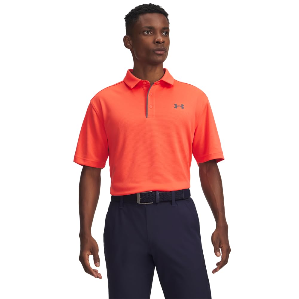 Under Armour Men's Tech Golf Polo, (693) Venom Red / / Pitch Gray, 3X-Large Tall