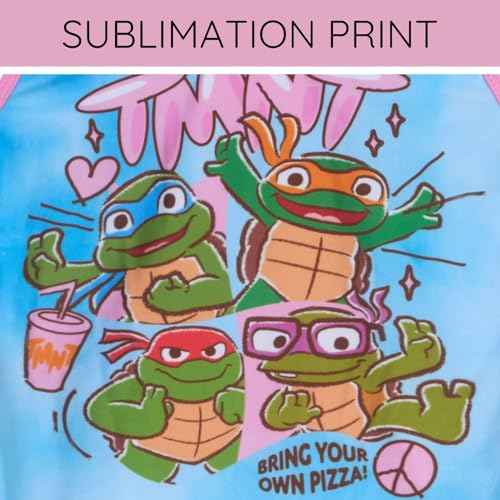 Teenage Mutant Ninja Turtles Girls UPF 50+ One Piece Bathing Suit Toddler to Little Kid Sizes (2T - 7-8)
