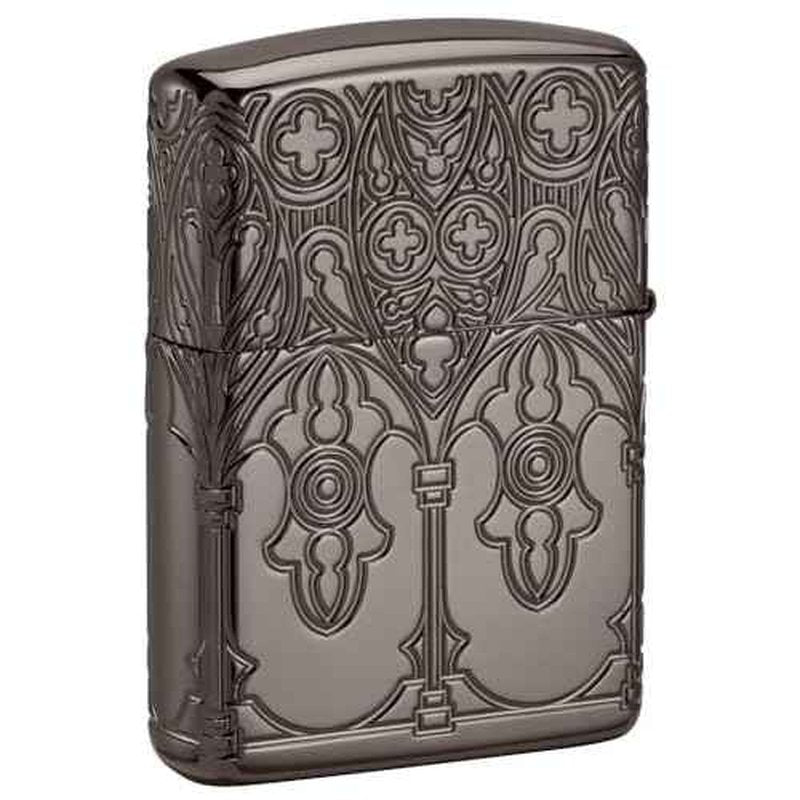 Zippo Gothic Window Design Armor¢ç Black Ice¢ç Pocket Lighter