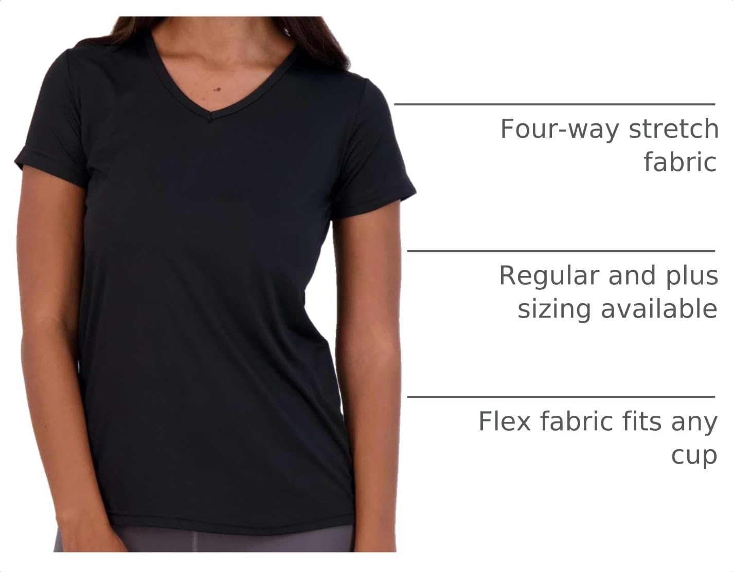 5 Pack Women's Dry Fit V Neck Workout Tops T Shirts Athletic Gym Yoga Tees