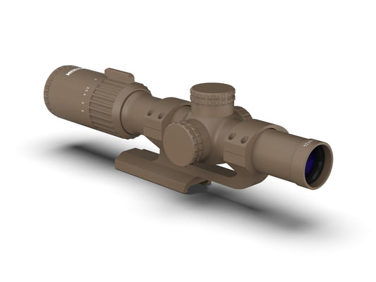 Monstrum Banshee 1-6x24 LPVO Rifle Scope with Offset Scope Mount | Flat Dark Earth | MX1 Reticle