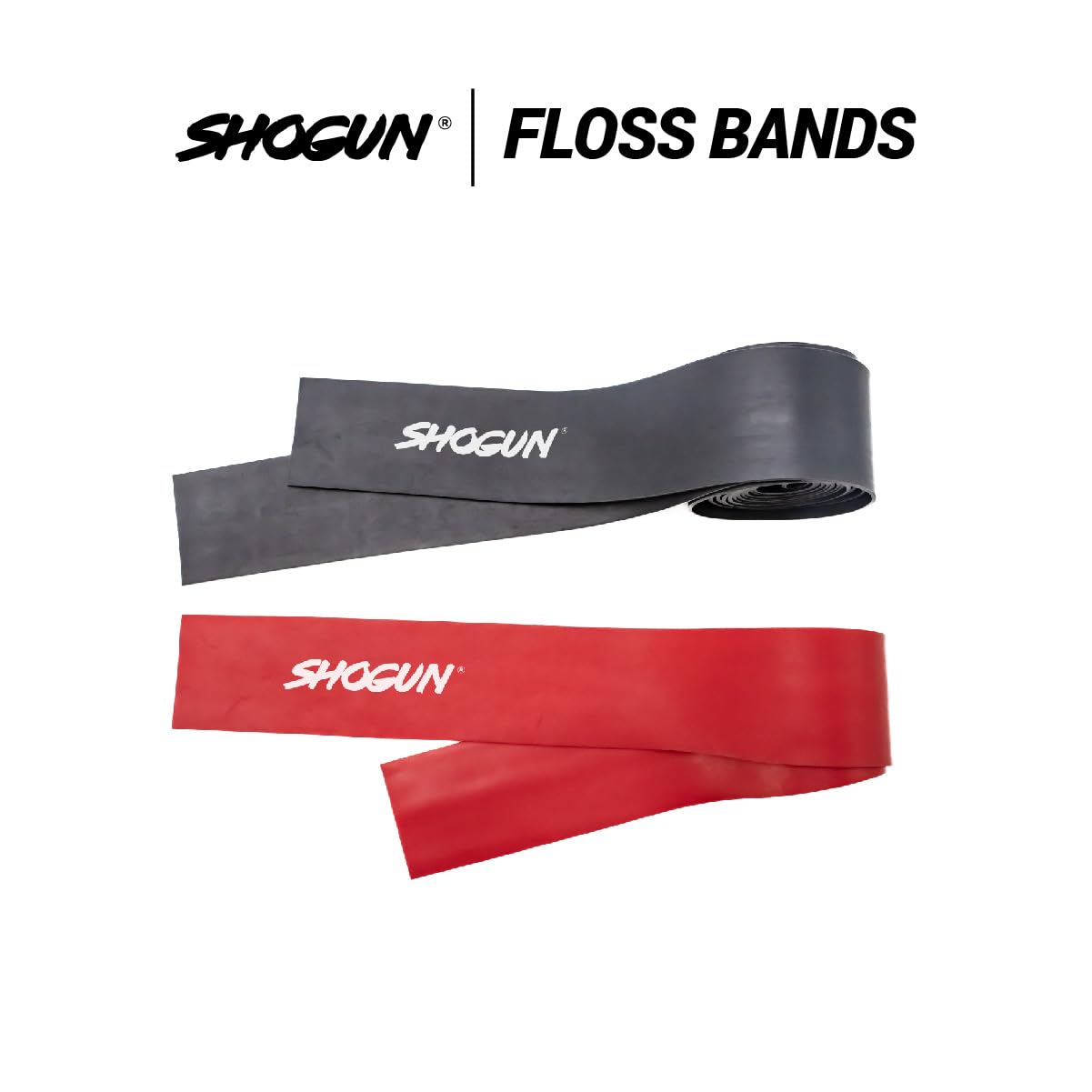 Shogun Floss Bands - 2 Pack Compression/Flossing Bands for Fitness, Muscle Recovery, Joint/Knee Pain - Exercise Wraps for Muscle Compression, Pain Relief, Accelerate Recovery & Promote Flexibility