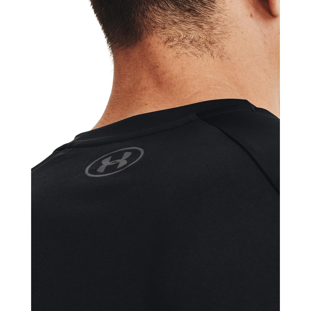 Under Armour Men's Velocity 2.0 Short Sleeve T Shirt, (001) Black / / Pitch Gray, Large