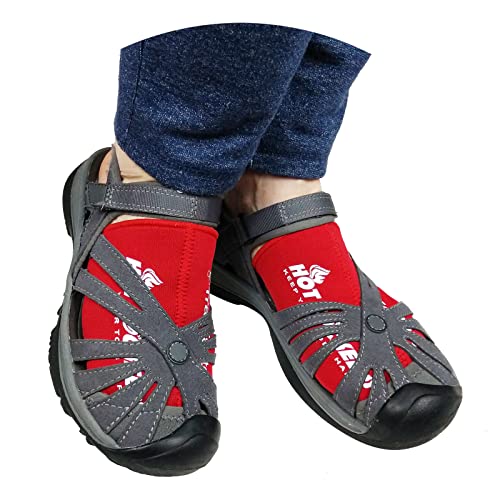 Hot Sockee - Neoprene Toe Warmers - Worn Inside Shoes or Boots - 3 Sizes - Cycling, Hiking, Winter Sports, Camping, Work & Construction Boots - Large