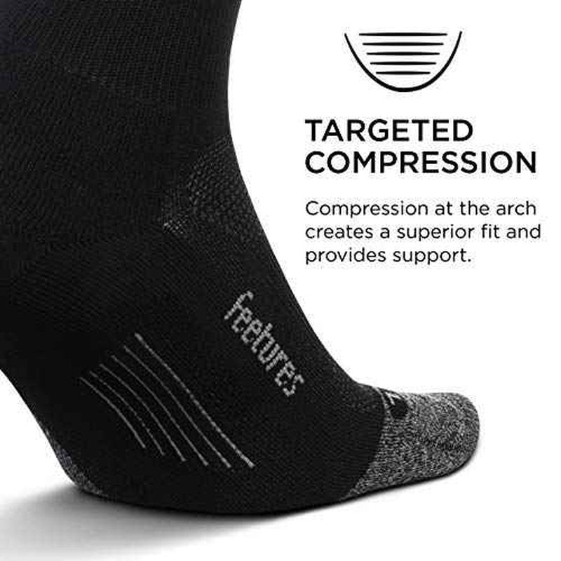 Feetures Elite Light Cushion Mini Crew Sock - Sport Sock with Targeted Compression