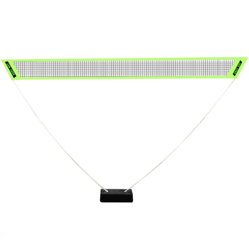 Portable Badminton Set - 1.5m Height x 2.7m Width, Lightweight & Easy Setup with Carry Bag, Green PE Net, Fiberglass & Alloy Steel, Ideal for Outdoor Play