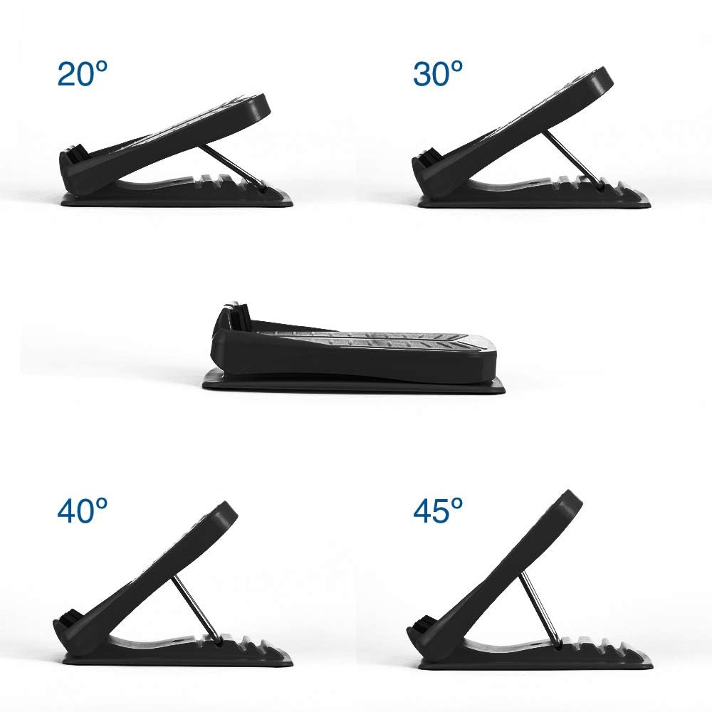 StrongTek Plastic Calf Stretch Board, Slant Board for Stretching, 5-Level Adjustable Incline, Durable ABS Material, Non-Slip Surface for Physical Therapy & Flexibility Training