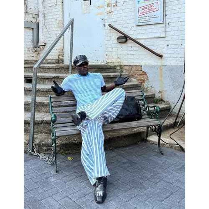 Aelfric Eden Baggy Wide Leg Sweatpants for Women Striped Sweat Pants Elastic Waist Lantern Trouser