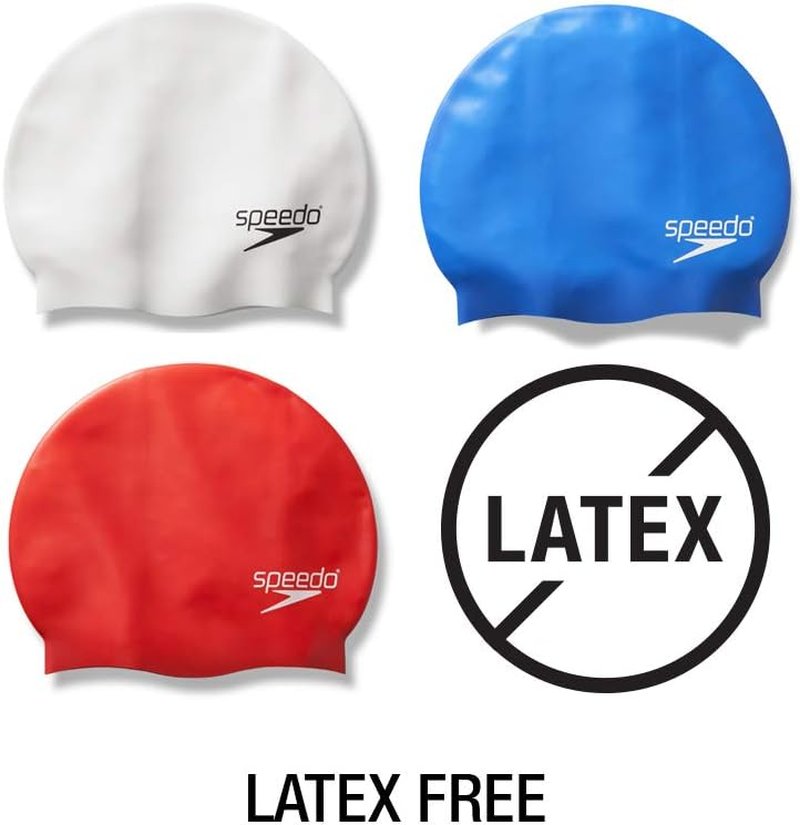 Speedo Silicone Swim Cap - Durable, Comfortable Fit for Competitive Swimmers | Adult Size