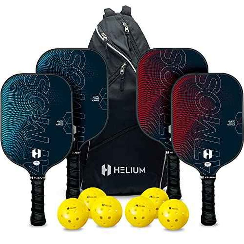 Helium Pro Carbon Fiber Pickleball Paddles - USAPA Certified - High-Spin Texture, Lightweight Honeycomb Core