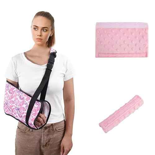 Arm Sling for Women with Strap Cushion, Fashion Shoulder Brace Support Immobilizer for Shoulder Elbow Wrist Injury, Padding Arm Support Sling for Women Men Youth Right & Left (Butterfly)