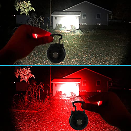 SEFONE 2 Pack Cob Keychain Work Light, Keychain Light with 4 Lights Mode, Mini Key Chain Light Led Bright 1000 Lumens, with Magnet Bracket Folding, Compact Size 2.87 x 1.85 x 0.98 inch