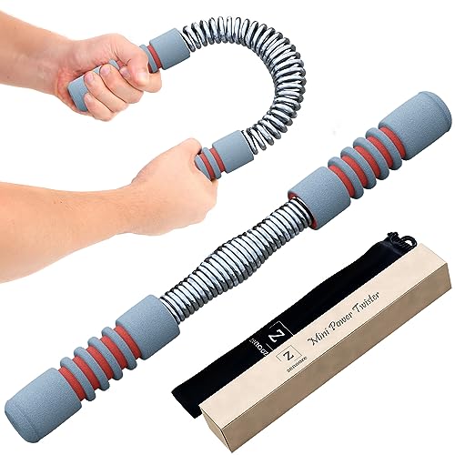 Zenooze Power Twister Bar 20KG, Chest Exerciser for Men, The Ultimate Upper Body Chest Workout Equipment Rip Stick for Your Chest, Shoulders, Forearms, Biceps & Arms Resorte para Hacer Ejercicio