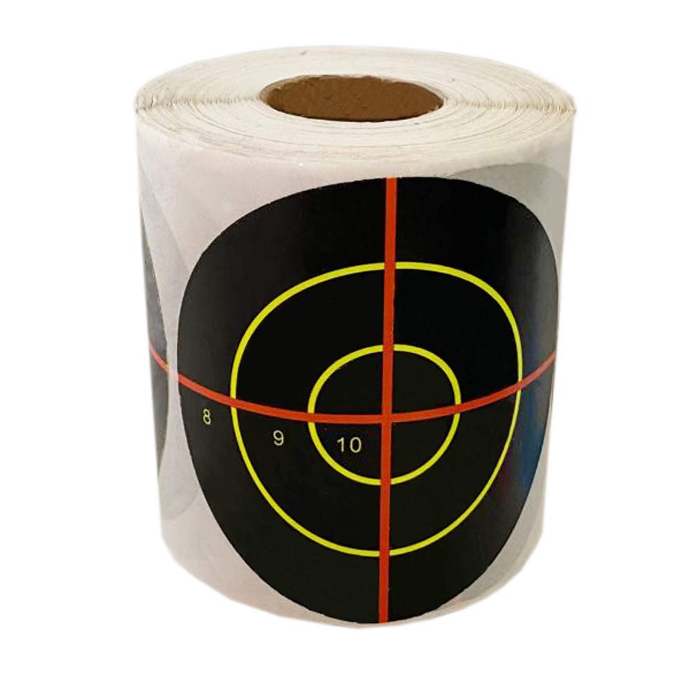 Pistep Splatter Targets for Shooting 3 Inch Reactive Paper Target Stickers 250 Self Adhesive Target Roll for BB Gun, Pellet Gun, Airsoft, Pistol, Rifle Shooting Practice