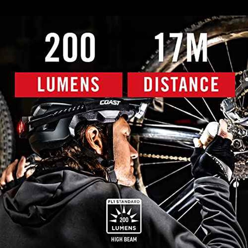 Coast ZX20B Dual Purpose Rechargeable Booster Pack, Power Bank and 200 Lumen LED Flashlight, Safety Signal for RL20R. RL20RB, RL22R, RL27R