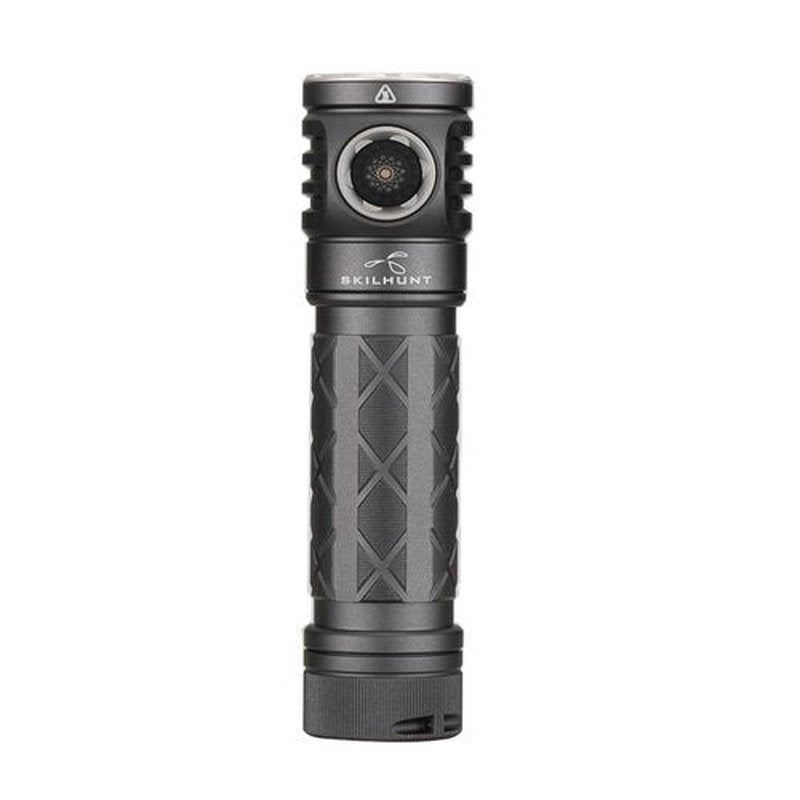 EC200 Powerful EDC 1550 lumens USB-C Rechargeable LED Flashlight - Lightweight, Compact Mini Pocket light Home use Camping Hiking Running Waterproof Outdoor Sports Hands-Free (High CRI 4500K, Grey)