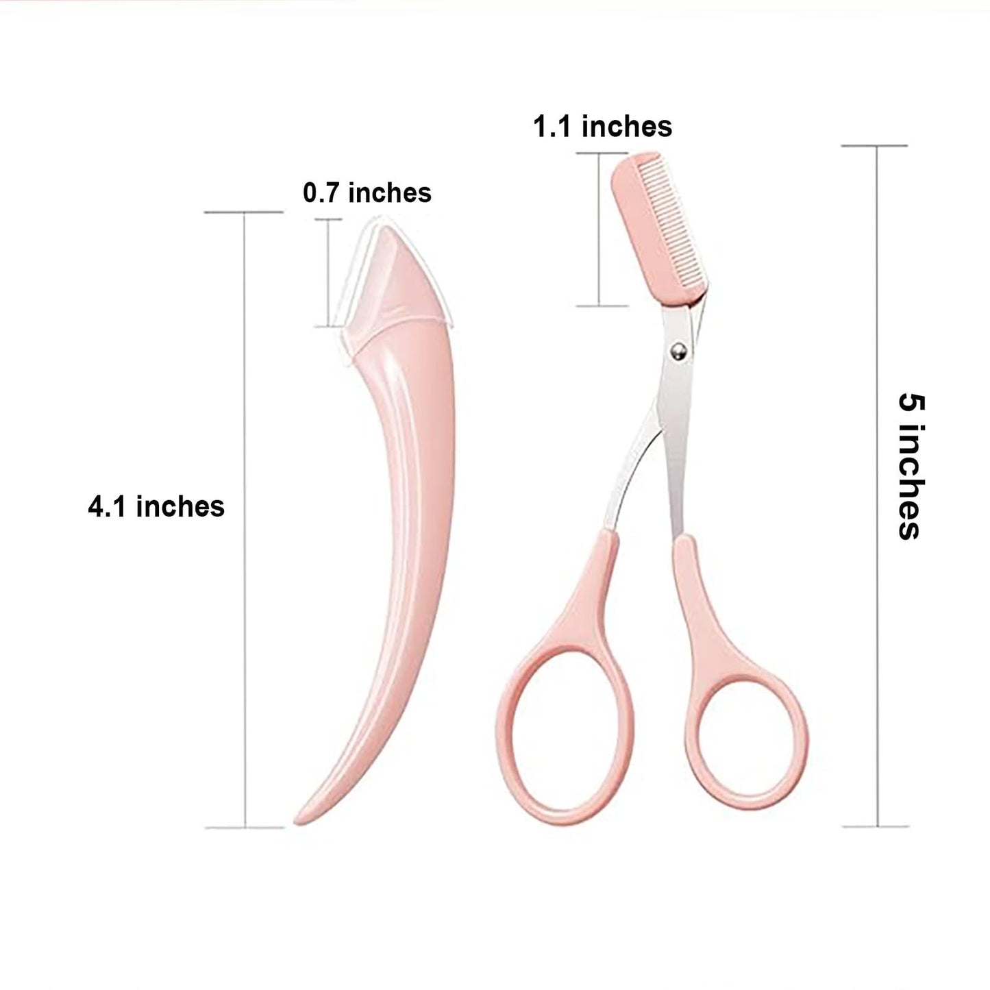 Eyebrow Trimming Kit Stainless Steel Scissors and Razor with Comb Professional Brow Grooming Tools for Precise Shaping